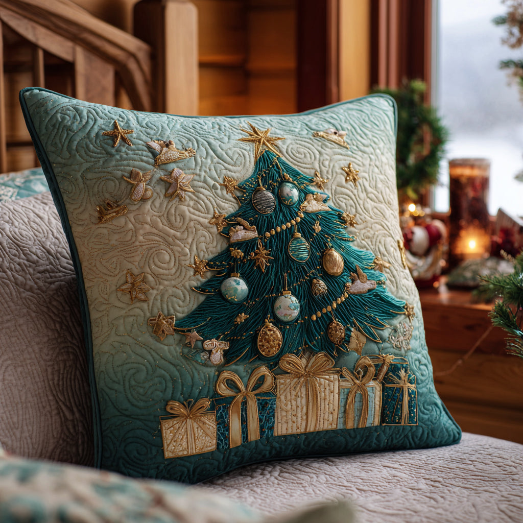 Frosted Forest Quilted Pillow Case Holiday Pillow Case Christmas Gifts For Wife - Bancroftclothings