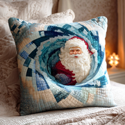Frosted Santa Quilted Pillow Case Best Christmas Pillow Covers Christmas Present Ideas - Bancroftclothings