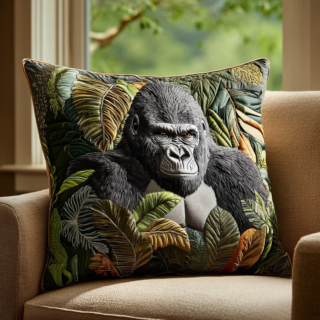 Gentle Gorilla Quilted Pillow Case Home Decor Pillow Covers Gift Ideas For Mom - Bancroftclothings