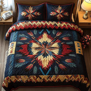 Ancient Symbols Quilted Bedding Set Duvet Cover Bedspread Native American Indian Gifts - Bancroftclothings