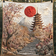 Golden Japanese Pagoda Quilted Blanket Cute Bedroom Ideas Best Deer Gifts For Christmas - Bancroftclothings