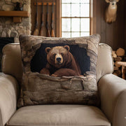 Grizzly Rest Quilted Pillow Case Best Cool Pillow Cases Presents For Bear Lovers - Bancroftclothings