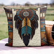 Guardian Of The Night Quilted Pillow Case Native Style Boho Home Decor Gifts For Native Supporters - Bancroftclothings