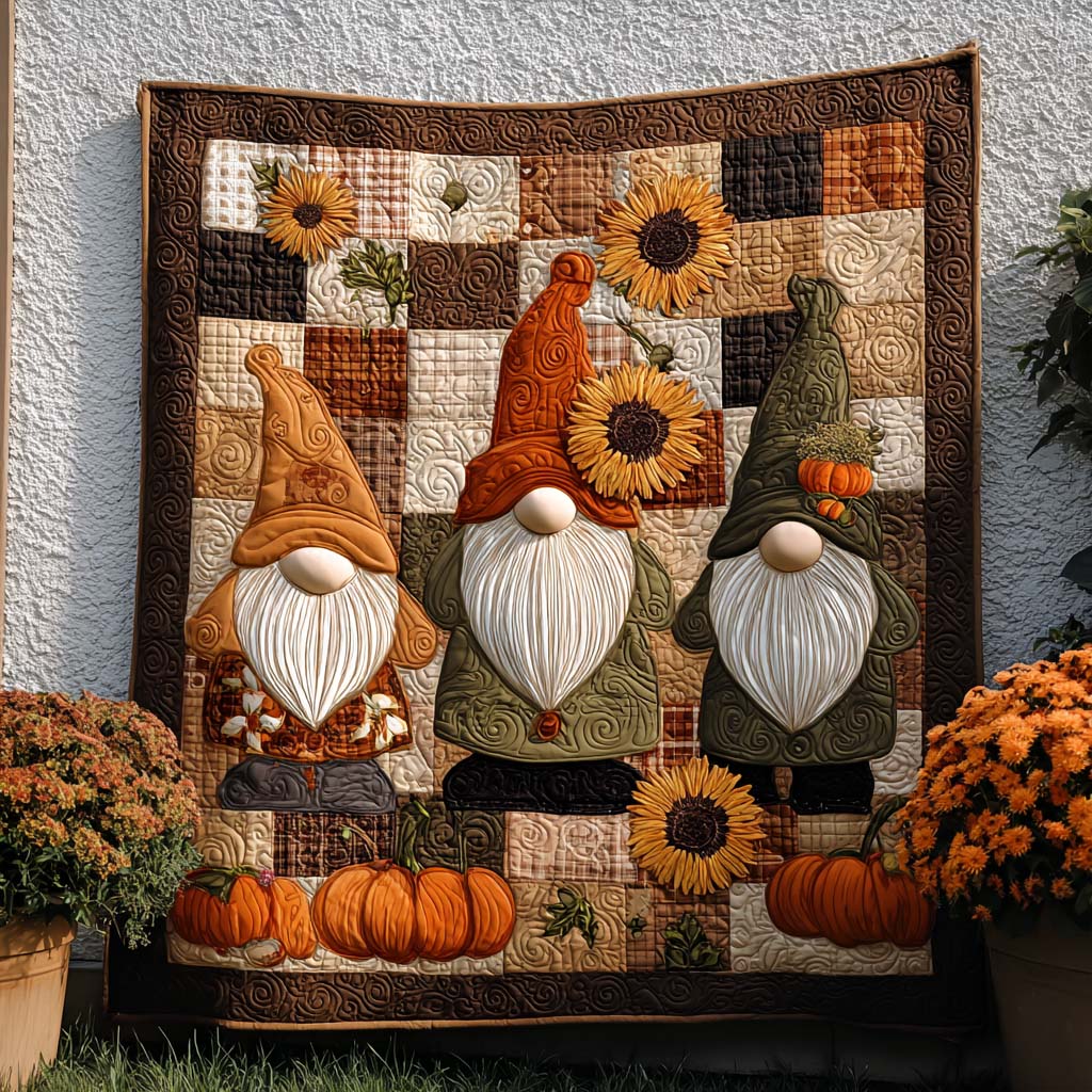 Happy Acres Quilted Blanket Fall Theme Blanket Christmas Gifts For The Beach Lover - Bancroftclothings