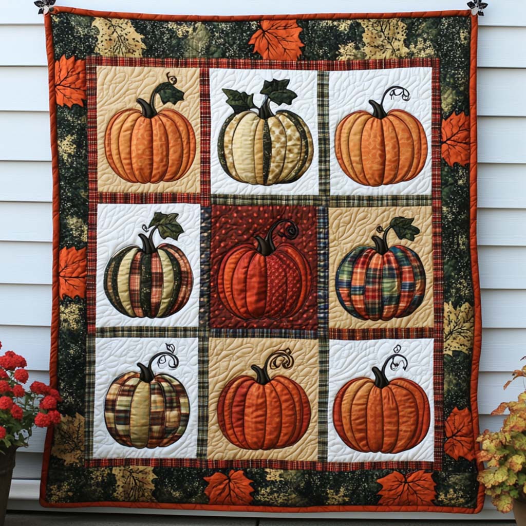 Happy Fall Moments Quilted Blanket Fall Decor Blanket Family Christmas Present Ideas - Bancroftclothings