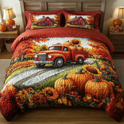 Harvest Glow Quilted Bedding Set Harvest Festival Best Autumn Holiday Bedding Gifts - Bancroftclothings