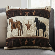 Heartland Rodeo Quilted Pillow Case Best Throw Pillow Covers Native American Themed Gifts - Bancroftclothings