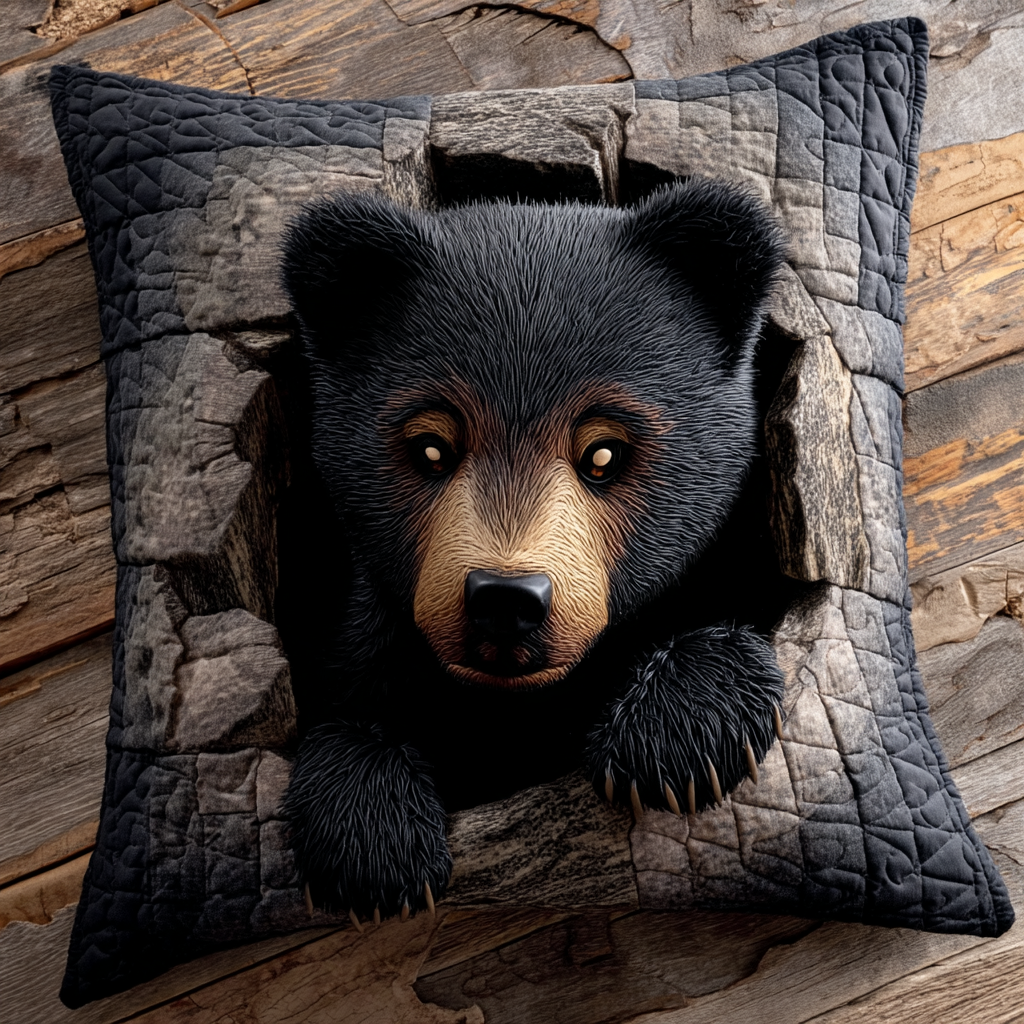 Holiday Bear Quilted Pillow Case Holiday Pillow Case Mother In Law Christmas Gift - Bancroftclothings