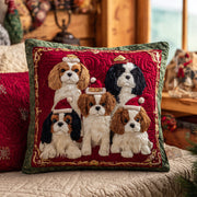 Holiday Crown Quilted Pillow Case Christmas Throw Pillow Covers Dad And Daughter Gifts - Bancroftclothings