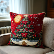 Holiday Glow Quilted Pillow Case Winter Throw Pillow Covers Secret Santa Gifts - Bancroftclothings