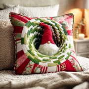 Holiday Spark Quilted Pillow Case Winter Throw Pillow Covers Gnome Gifts For Christmas - Bancroftclothings