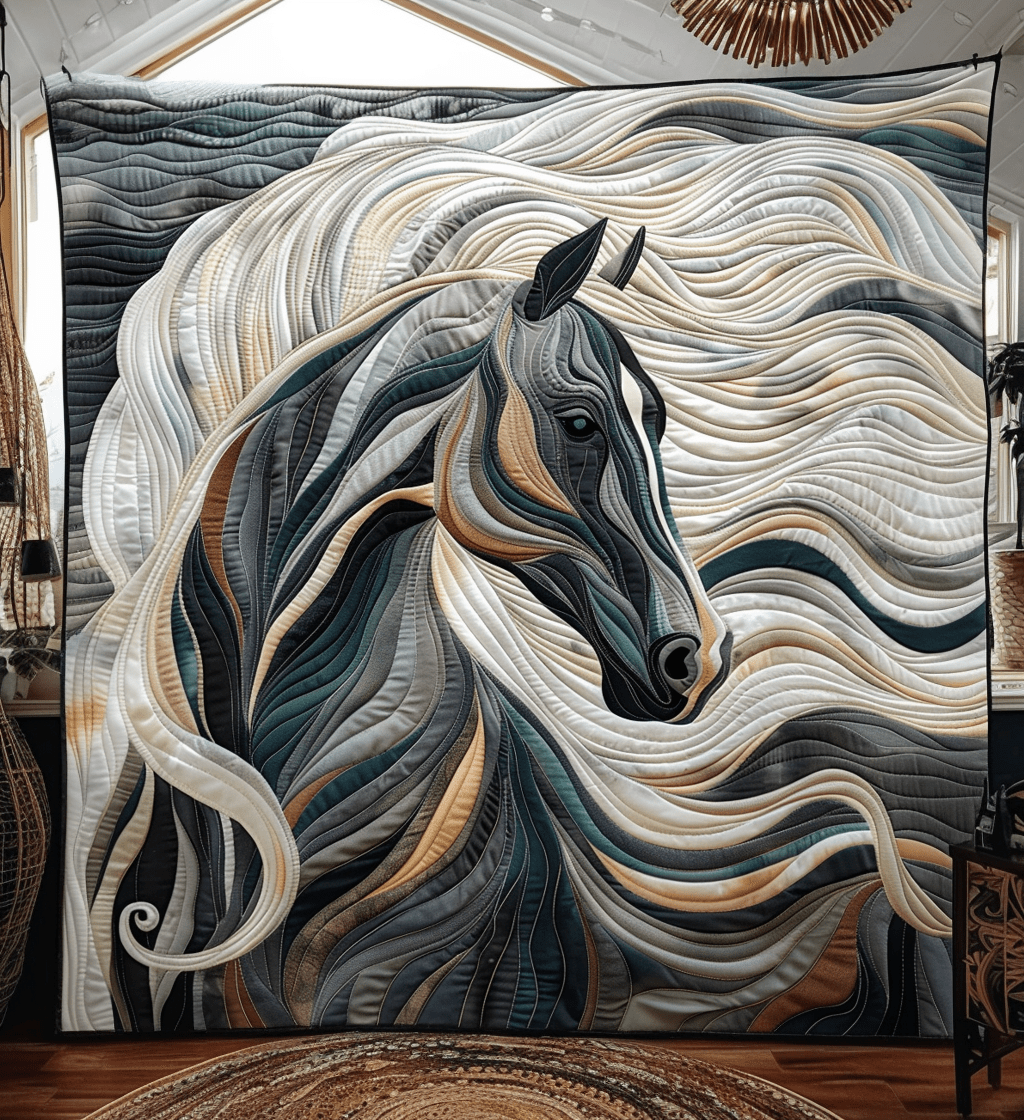 Horse Quilted Blanket Christmas Bedroom Decor Great Gifts For Horse Lovers - Bancroftclothings