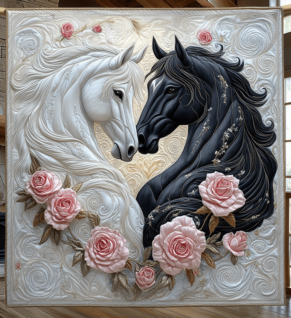 Horse Quilted Blanket Christmas Bedroom Decor Great Gifts For Horse Lovers - Bancroftclothings