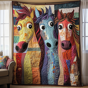 Horse Quilted Blanket Christmas Bedroom Decor Great Gifts For Horse Lovers - Bancroftclothings