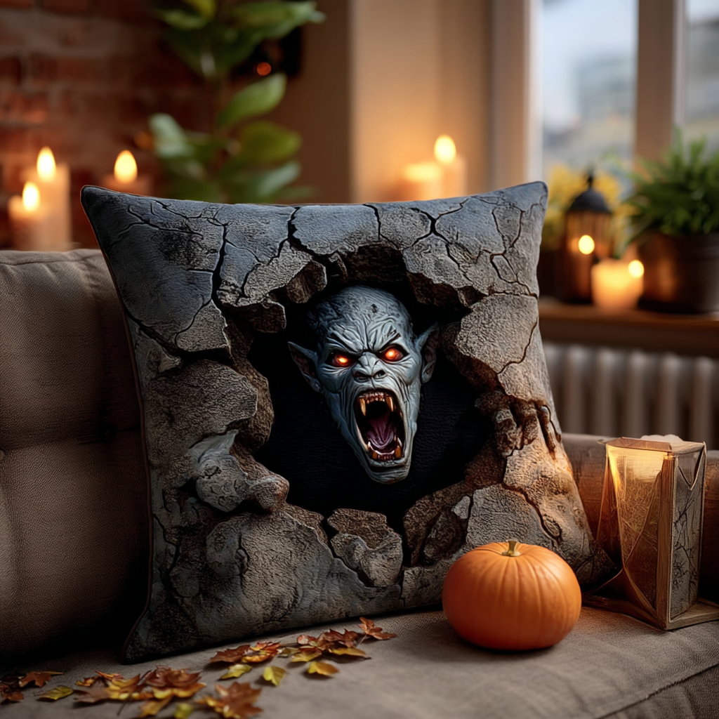 Howl Of The Damned Quilted Pillow Case Holiday Pillow Covers Unique Halloween Gifts - Bancroftclothings