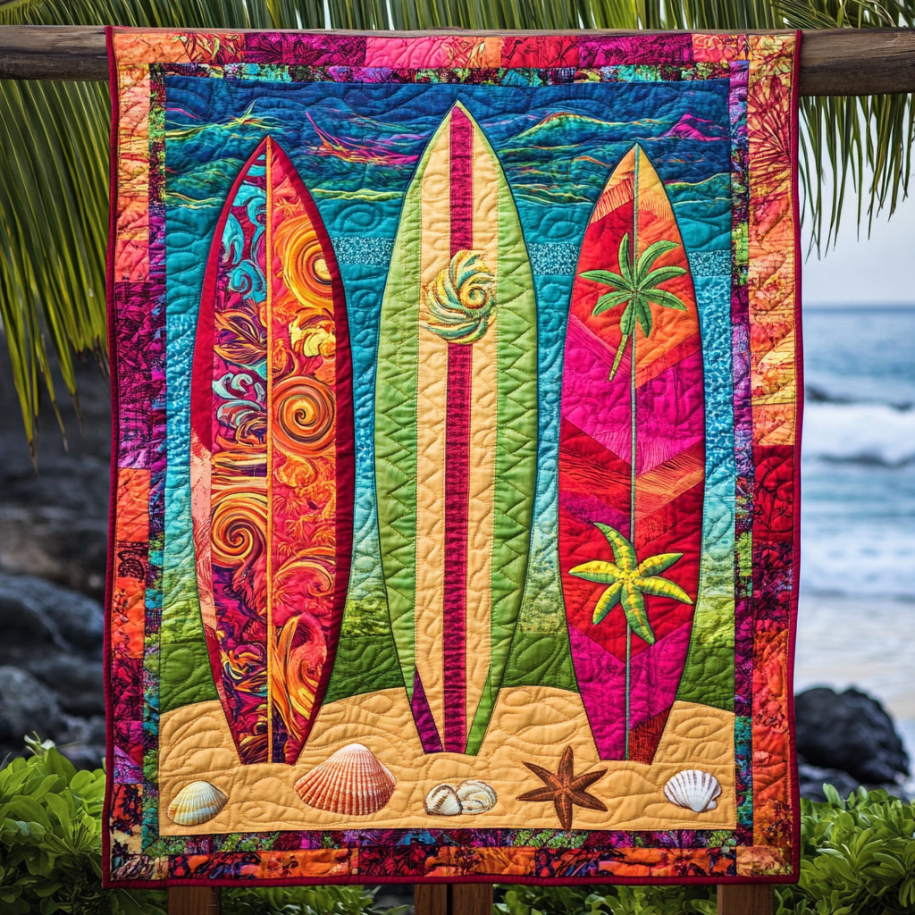 Island Vibes Quilted Blanket Best Couch Throw Blanket African American Gifts For Women - Bancroftclothings