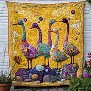 Joyful Duck Moments Quilted Blanket Cool Throw Blanket Christmas Ideas For Family - Bancroftclothings