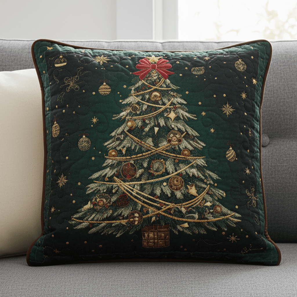 Joyful Heart Quilted Pillow Case Holiday Pillow Cases Gifts For The Family Christmas - Bancroftclothings