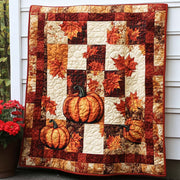 Joyful Maple Stroll Quilted Blanket Cute Fall Throw Blankets Family Xmas Ideas - Bancroftclothings