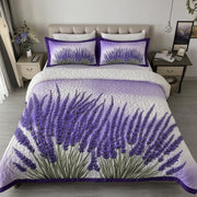 Lavender Charm Quilted Bedding Set Lavender Decor Best Floral Bedding Ideas - Bancroftclothings