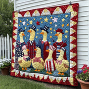 Liberty Duck March Quilted Blanket Christmas Holiday Gifts For A Patriotic Person - Bancroftclothings