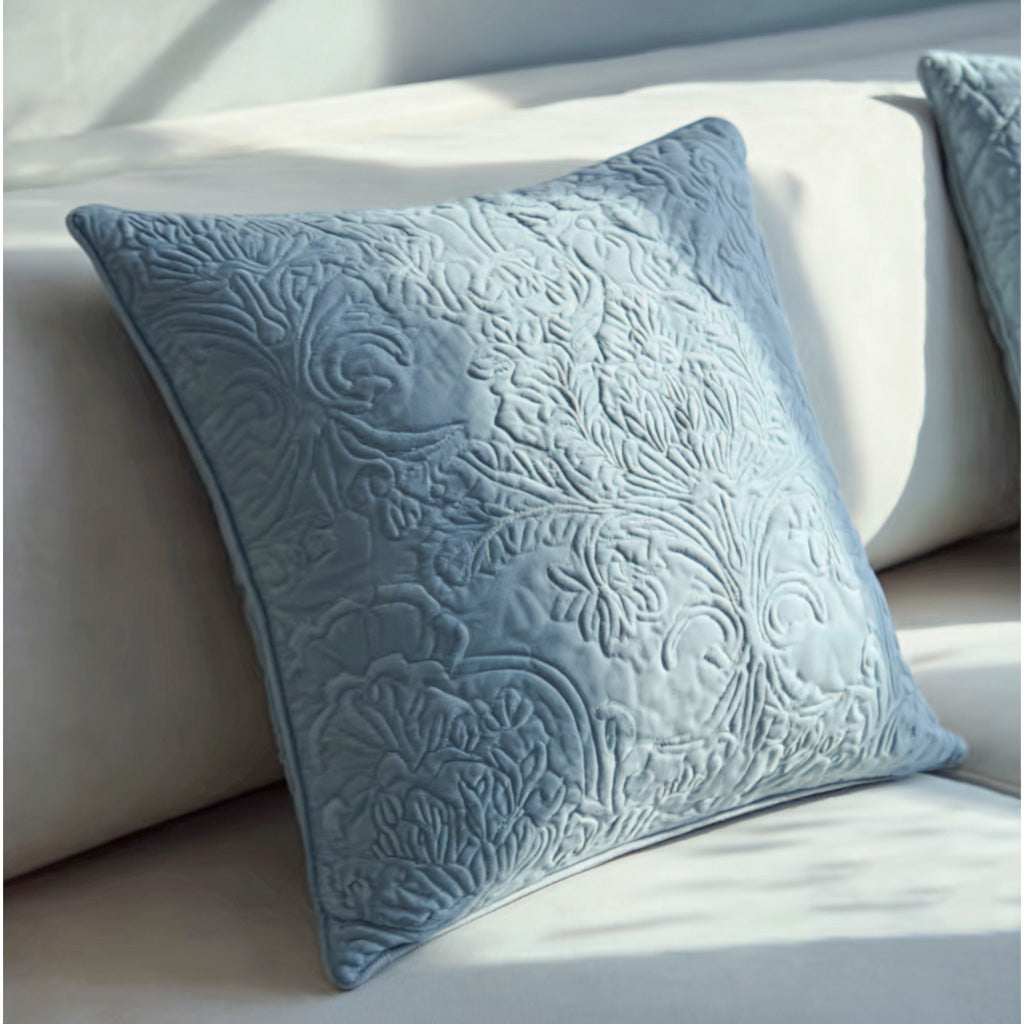 Luxe Blue Quilted Pillow Case Best Cool Pillow Cases Best Friend Presents - Bancroftclothings
