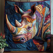 Majestic Rhino Quilted Blanket Sofa Couch Throw Blanket Gifts For Rhino Lovers - Bancroftclothings