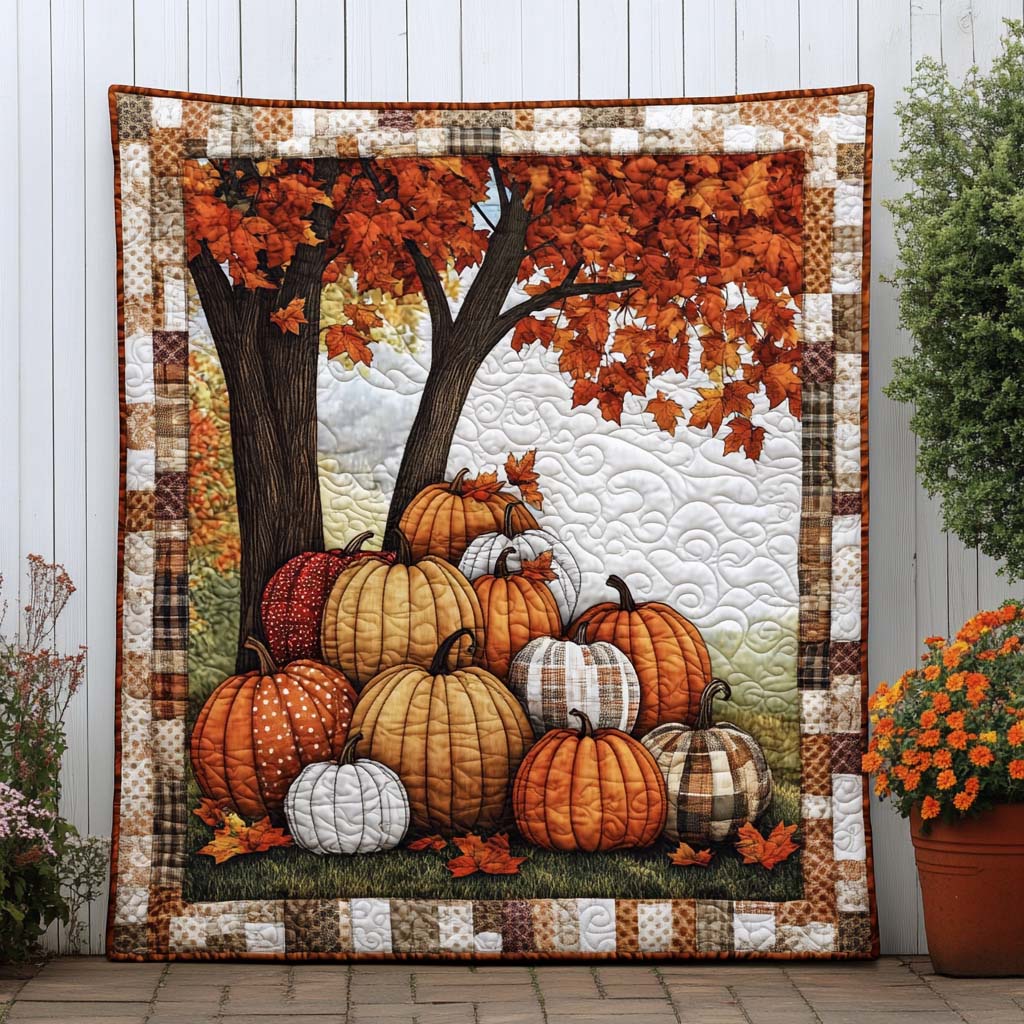 Maple Leaf Kisses Quilted Blanket Cute Fall Blankets Family Ideas For Christmas Gifts - Bancroftclothings