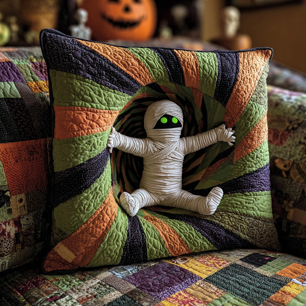 Mummy Hollow Quilted Pillow Case Holiday Pillow Cases Gift For Halloween - Bancroftclothings