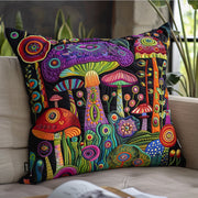 Mushroom Magic Garden Quilted Pillow Case Trendy Home Decor Good Gifts For Her - Bancroftclothings