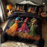 Mystic Witch Quilted Bedding Set Mystic Spellcasters Best Halloween Bedding Presents - Bancroftclothings
