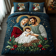Nativity Quilted Bedding Set The Birth Of Jesus Unique Christmas Gifts For Christians - Bancroftclothings