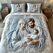 Nativity Quilted Bedding Set The Coming Of Christ Faith Christmas Presents For Christians - Bancroftclothings