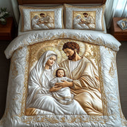 Nativity Quilted Bedding Set The Holy Birth Faith Christmas Gifts For Christians - Bancroftclothings