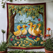 Nature Duck Path Quilted Blanket Christmas Bedroom Decor Duck Christmas Presents - Bancroftclothings