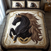 Noble Horse Quilted Bedding Set Noble Horse Rustic Western Bedroom Decor Gifts - Bancroftclothings