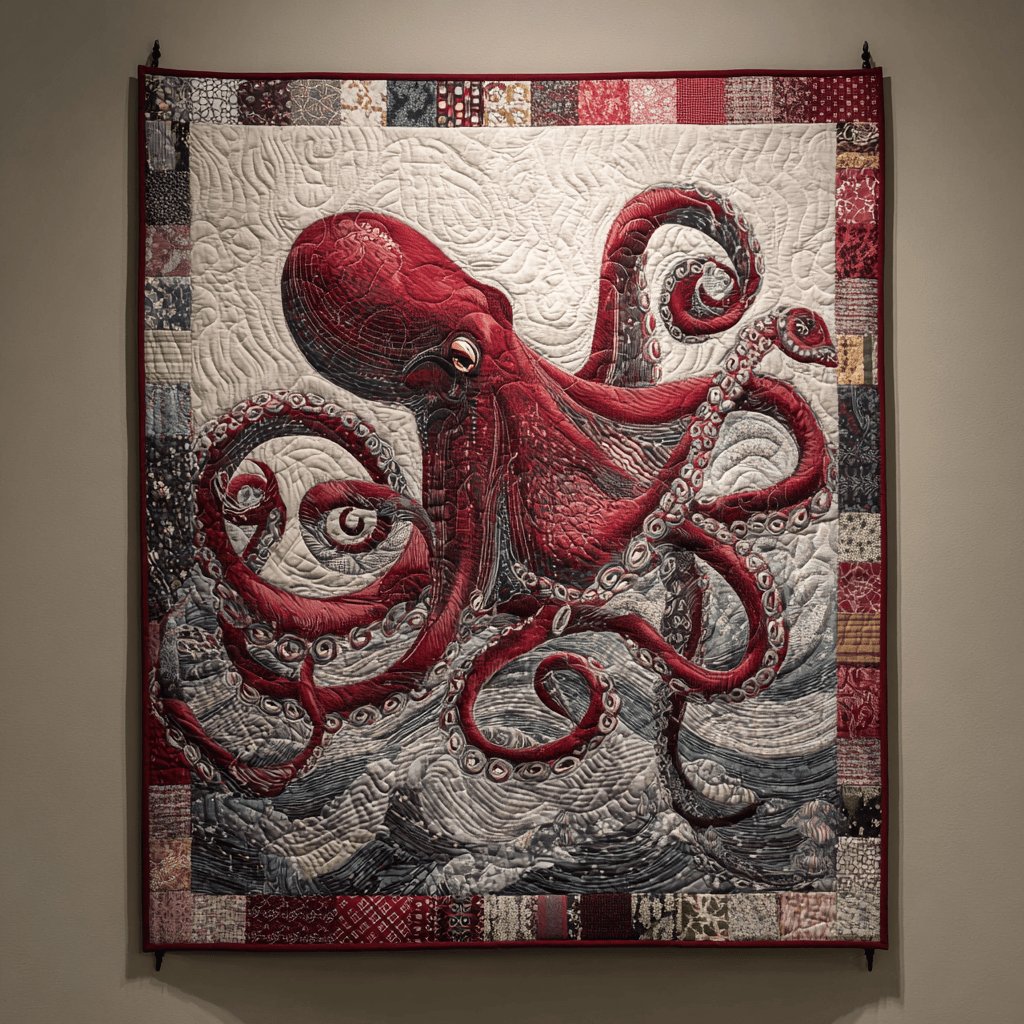 Octopus Magic Quilted Blanket Bed Christmas Decor Patriotic Best Eagle Gifts - Bancroftclothings