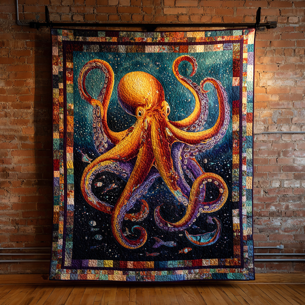 Octopus Spirit Quilted Blanket Best Couch Throw Blanket Christmas Gifts For Relatives - Bancroftclothings