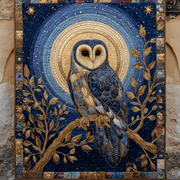 Owl Grace Quilted Blanket Bedroom Decor Gift For Someone Who Loves Dragonflies - Bancroftclothings