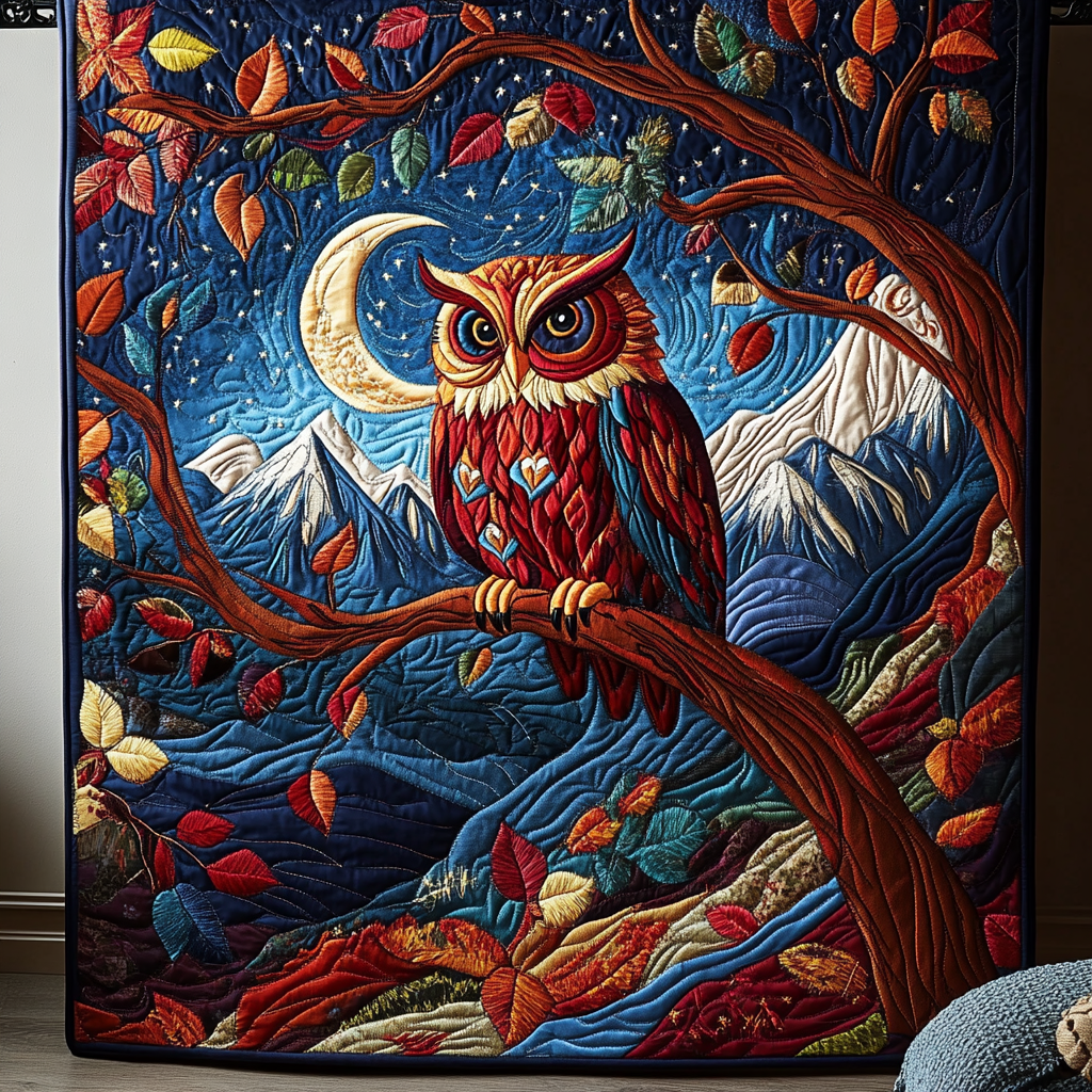 Owl Magic Quilted Blanket Christmas Throw Blanket Best Unique Gifts For Owl Lovers - Bancroftclothings