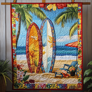 Palm Bloom Quilted Blanket Holiday Throw Blanket Best Gnome Gifts - Bancroftclothings