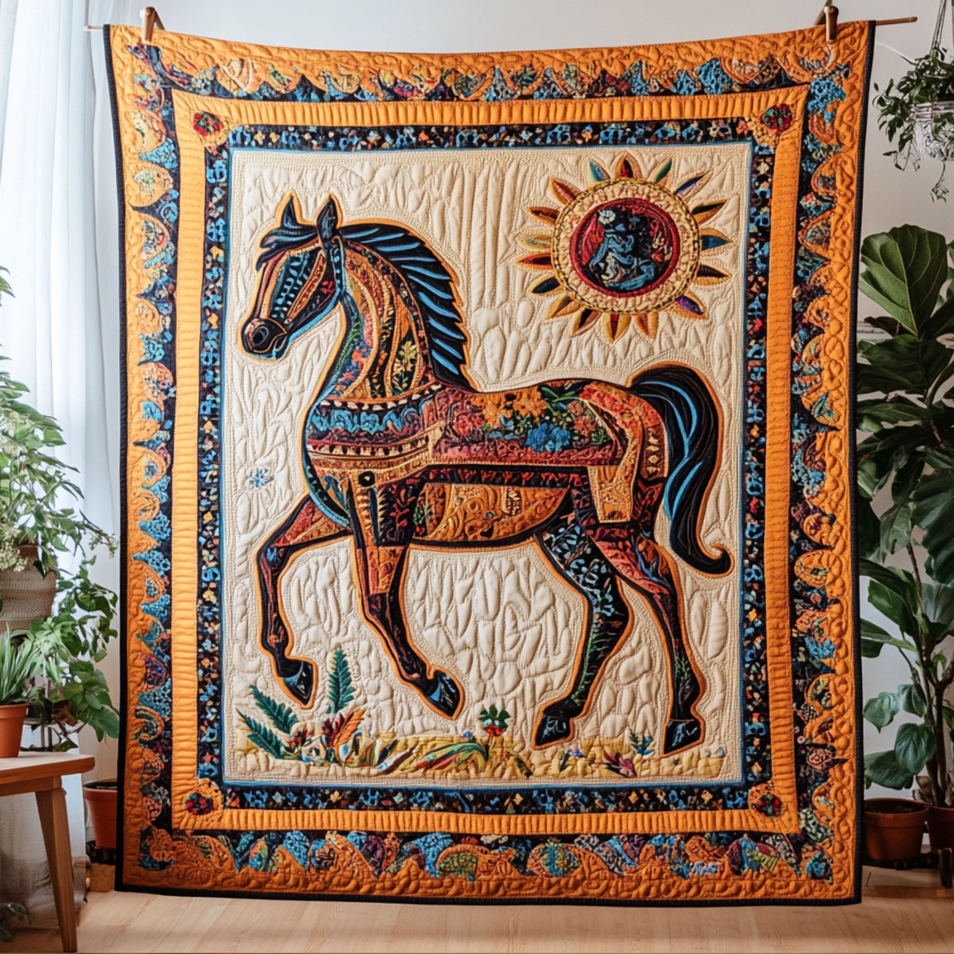 Patchwork Trot Quilted Blanket Xmas Holiday Gift Ideas For Horse Owners - Bancroftclothings