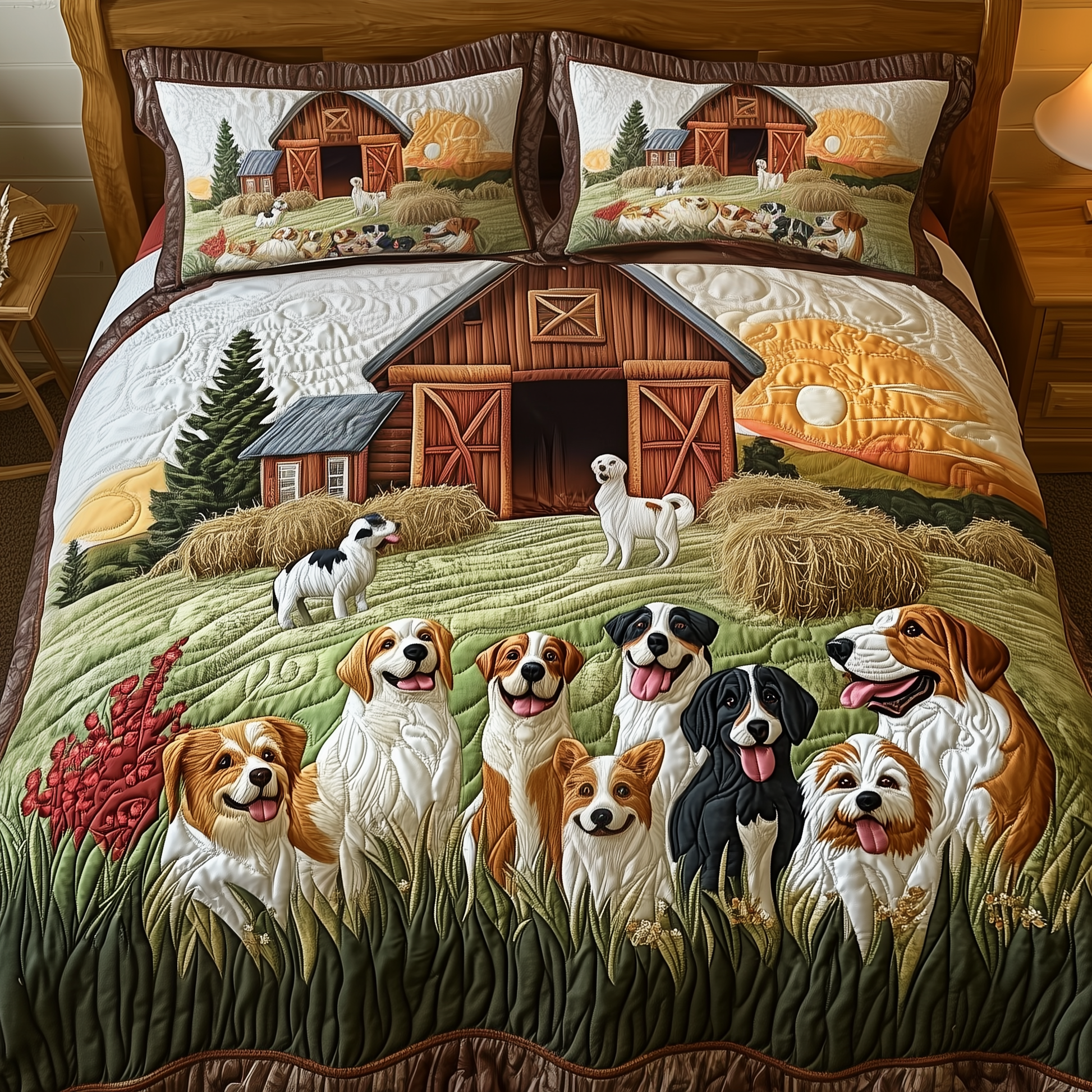 Peaceful Farmhouse Quilted Bedding Set Gift Ideas For Farmers - Bancroftclothings