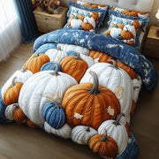 Pumpkin Haven Quilted Bedding Set Autumn Harvest And Cozy Fall Decor Best Holiday Gifts - Bancroftclothings