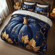 Pumpkin Haven Quilted Bedding Set Cozy Pumpkin Season Best Autumn Vibe Bedding Presents - Bancroftclothings
