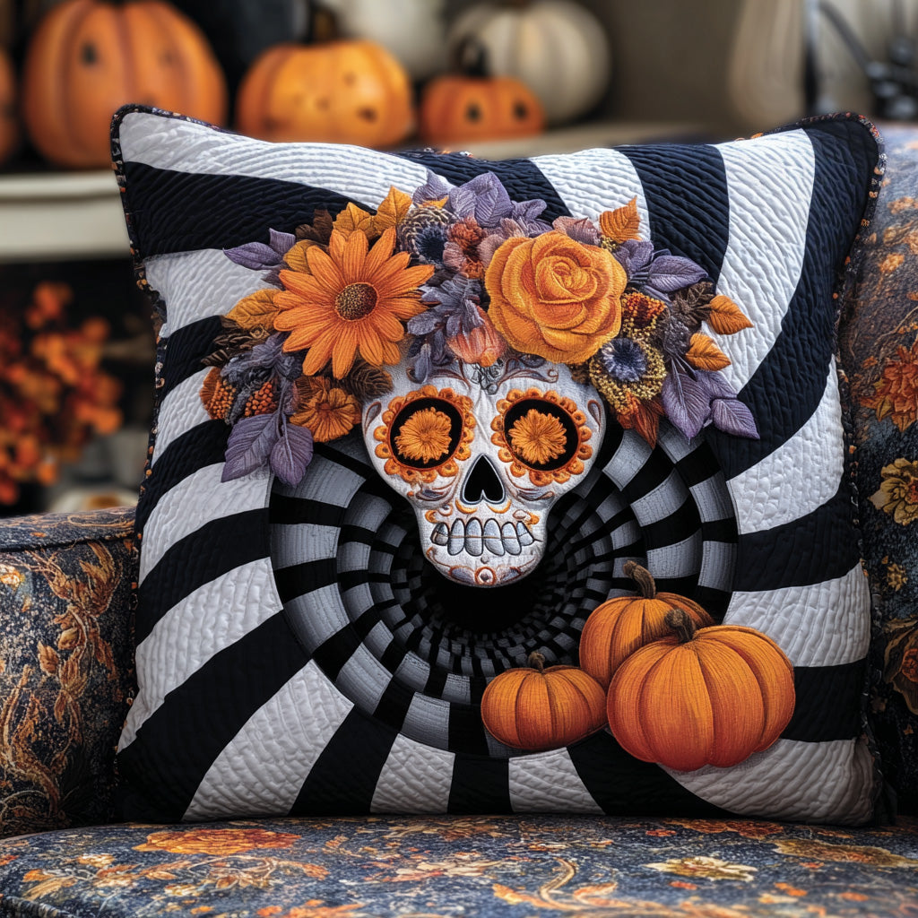 Pumpkin Pit Quilted Pillow Case Holiday Pillow Case Unique Halloween Gifts - Bancroftclothings