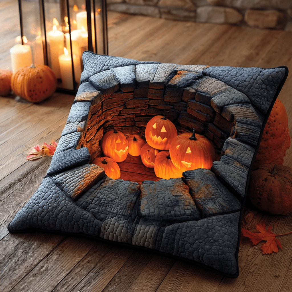Pumpkin Well Gathering Quilted Pillow Case Best Throw Pillow Covers Halloween Gift Ideas - Bancroftclothings