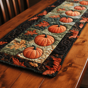 Pumpkins Quilted Table Runner Decorations Dining Table Runner Autumn Fall Themed Gifts - Bancroftclothings