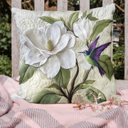 Pure Magnolia Quilted Pillow Case Flower Design Cozy Home Decor Gifts For Her - Bancroftclothings