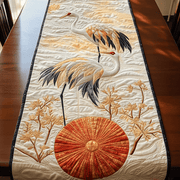 Red Cranes Quilted Table Runner Home Decorations Christmas Gifts For Grandparents 2204 - Bancroftclothings